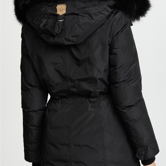 Mackage KATRYN FUR TRIM HOODED SHORT DOWN COAT IN BLACK - Picture 3 of 8